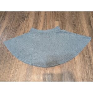 Free People Knit Mini Skirt Sweater A-Line Flared Blue Gray Size M Wool‎